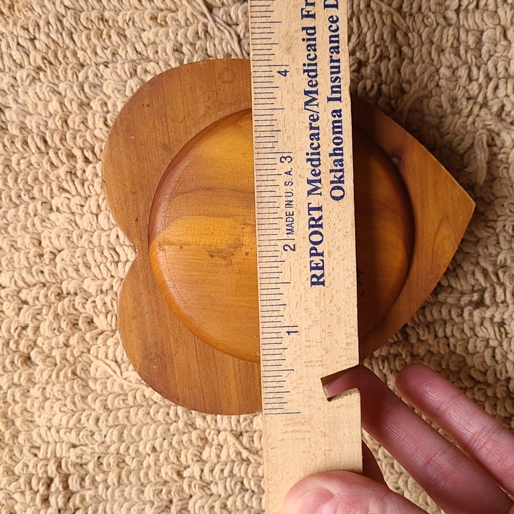 Wooden Heart Trinket Box from Corpus Christie Texas ~1980's - Picture 6 of 8